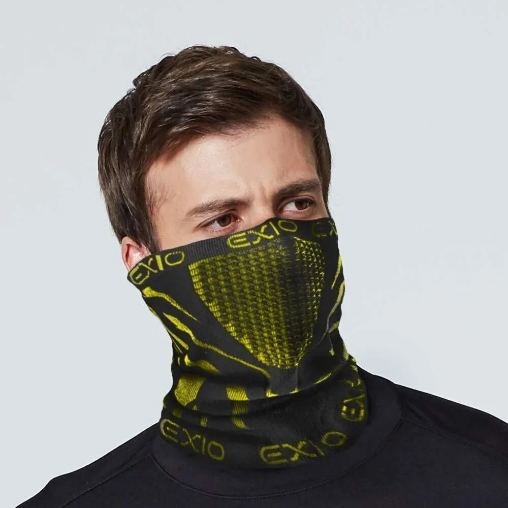 Men's Black/Yellow Winter Neck Warmer Gaiter Balaclava Windproof Ski Face Mask